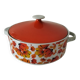 Vintage soup tureen Wunsiedel Bavaria – orange pop flowers 70s