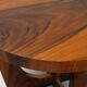 Table d'appoint, table basse ronde Art Déco en bois, France années 1920