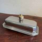 Silver-plated butter dish