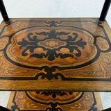 Napoleon III side table in marquetry and gilding