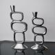 Pair of circle candlesticks by Matthew Hilton, England, 1980