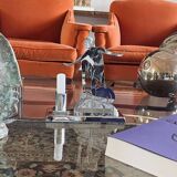 Art Déco Charleston Dancer cubist Table Lamp, LW Paris France, circa 1930