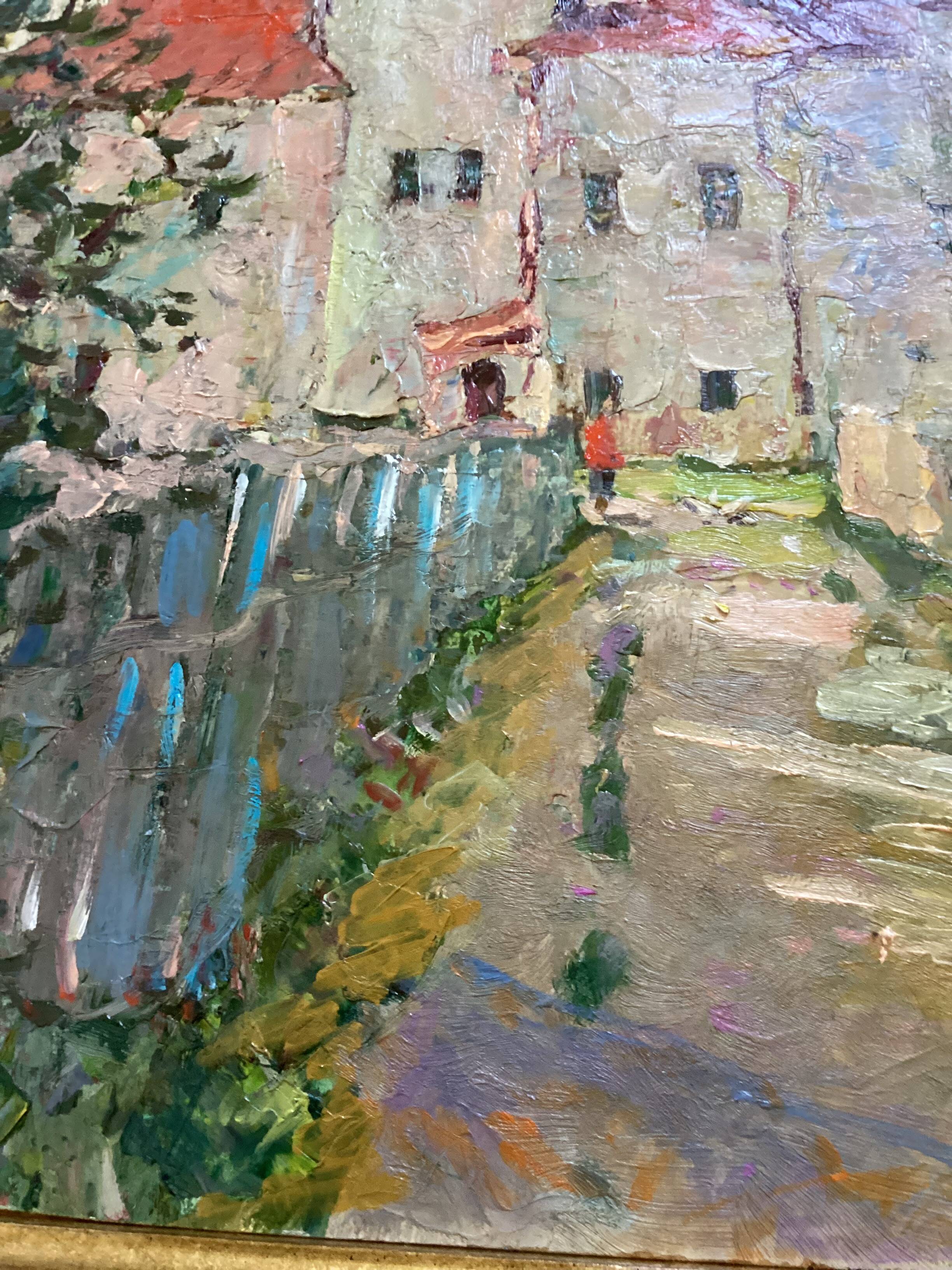 Old painting Oil on cardboard dimensions: height - 59 cm - width - 49 cm -