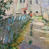 Old painting Oil on cardboard dimensions: height - 59 cm - width - 49 cm -