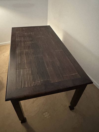 Table salle à manger en bois wenge et ses 4 chaises