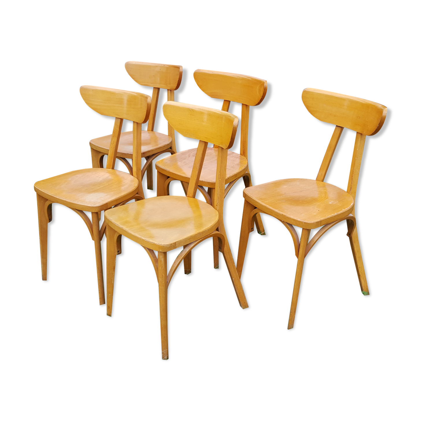 Set of 5 chairs bistro, 1970