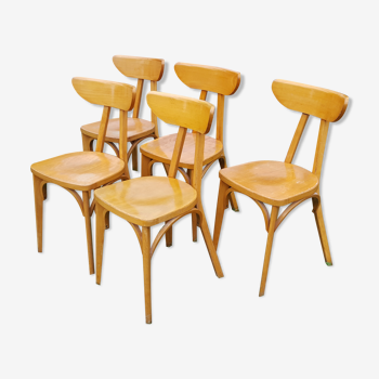 Ensemble de 5 chaises bistrot, 1970