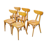 Set of 5 chairs bistro, 1970