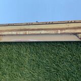 Antique mirror with gilded wood pediment, Louis XVI style