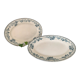 Pair of antique oval earthenware dishes from Choisy-le-Roi
