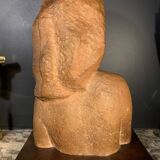 Art Deco Expressionist Sculpture "Nude Female Bust" unique piece 1940