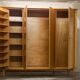 Scandinavian wardrobe 1960 honey color 4 doors L 205 cm