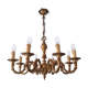Old brass chandelier 8 branches