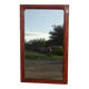 Large antique mirror in a flame mahogany frame; 132x82 cm