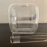 Transparent ice bucket and pitcher, Italian design Guzzini, 1970