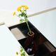 Table basse bar miroir et marron, Willy Rizzo, Cidue, 1970s