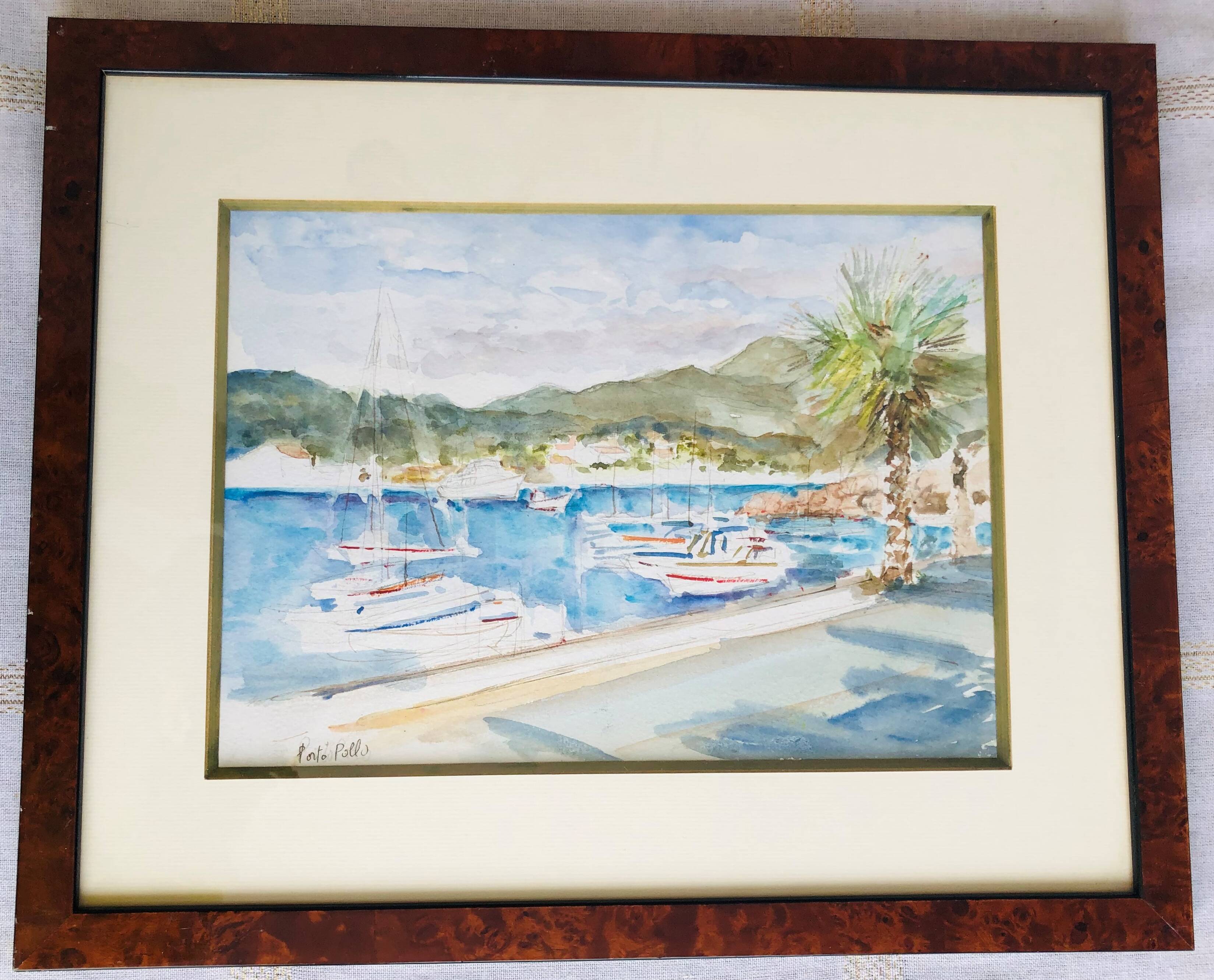 Watercolor port view