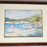 Watercolor port view