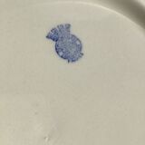 Plat à gâteau Badonviller demi porcelaine fleurettes