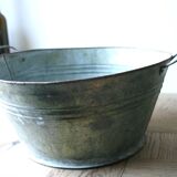 Galvanized metal basin
