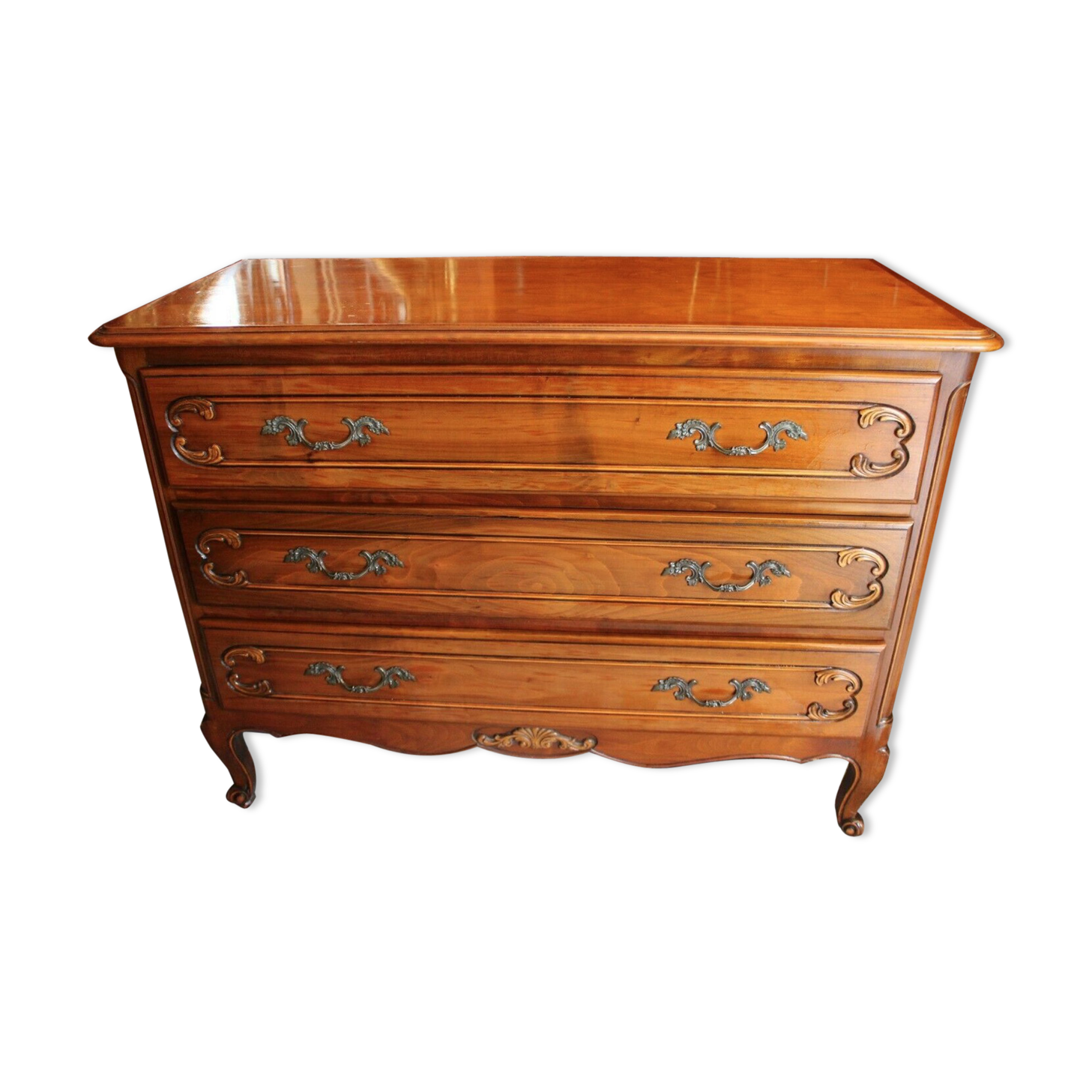 Commode en merisier massif de style Louis XV | Selency