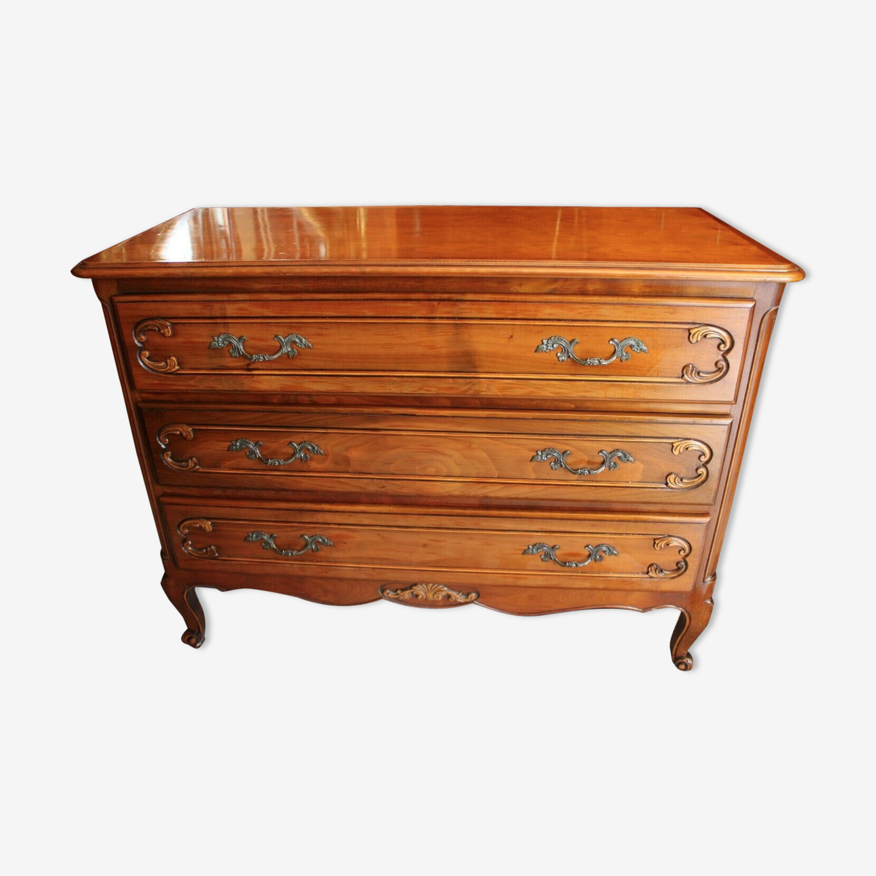 Commode en merisier massif de style Louis XV | Selency