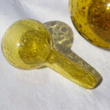 Bottle in bubbled glass of biot