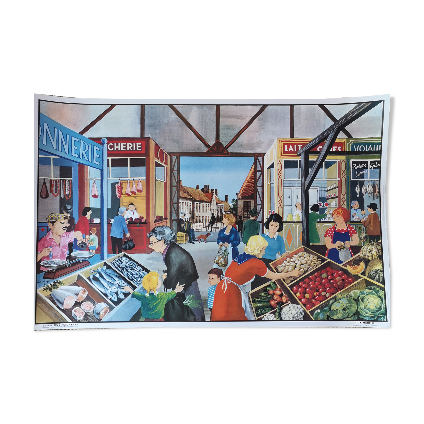 Ogé Hachette educational school poster