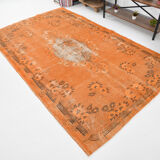Orange wool turkish rug 299x178cm