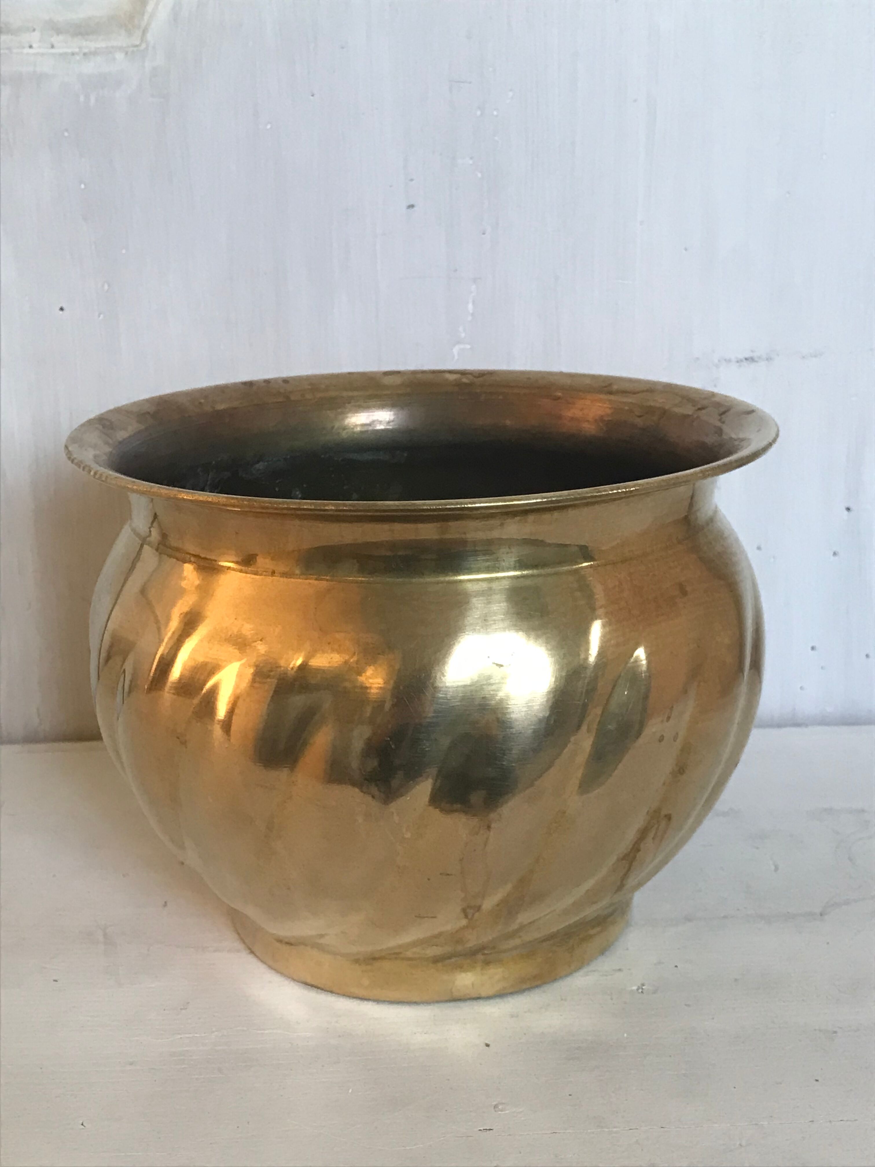 Vintage brass pot cover