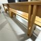 XL architectural modernist solid beech wooden bench 1960’s