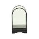 Small ancient chinese bell jar display curved glass black wooden base 21cm