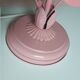 Opaline bedside lamp and pink leaves