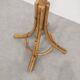 Vintage parrot coat rack in rattan and bamboo