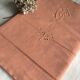 Old linen and cotton sheet terracotta