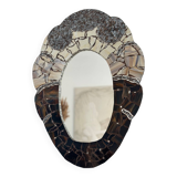 Miroir en mosaïque vintage français