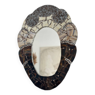 Vintage French mosaic mirror