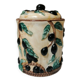 Old slip olive pot