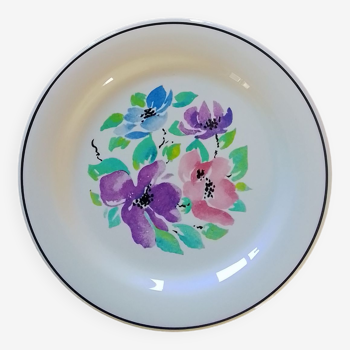 Lot 4 assiettes faïence ceramica quadrifoglio