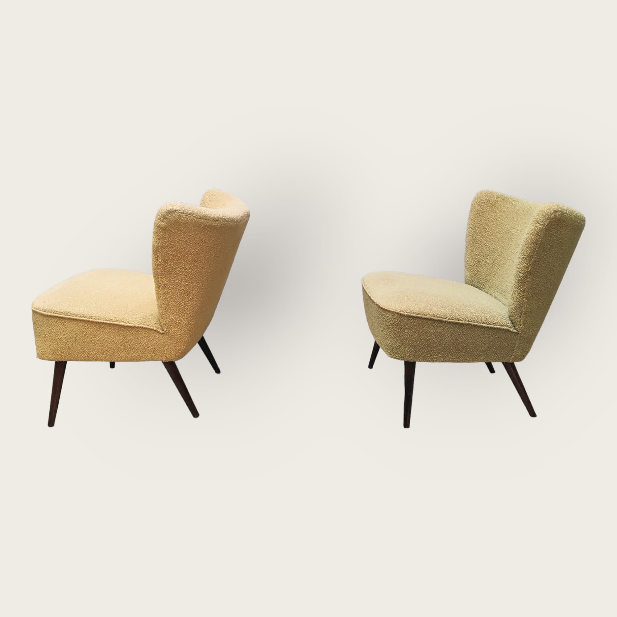 2 mid century cocktail chairs