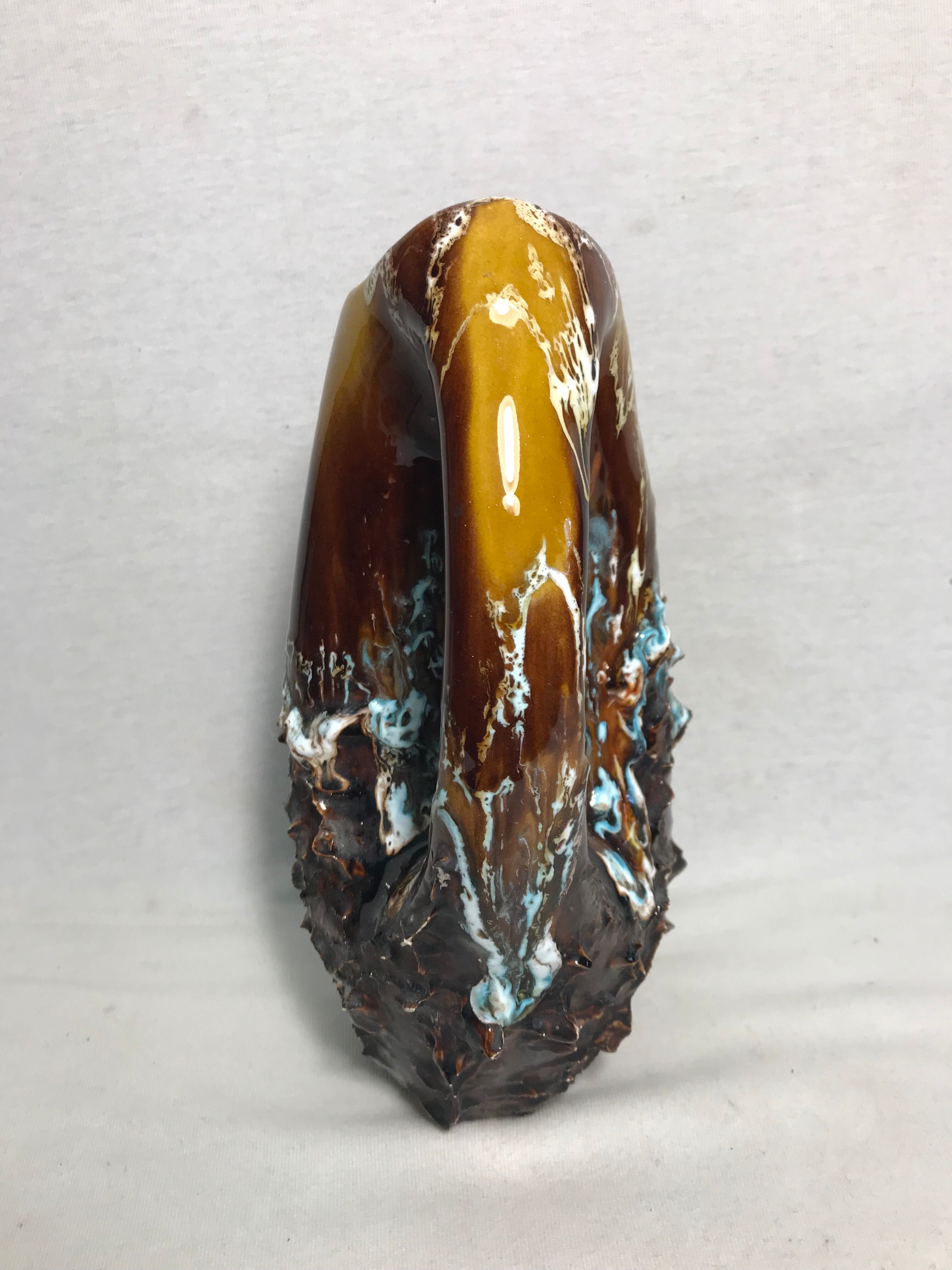 Former vallauris + 2 handles ceramic vase stamped vintage