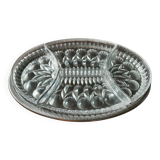 Plat  metal à compartiments  cristal