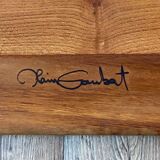 Table basse en bois blond signée Alain Gaubert (XXe siècle )