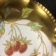 Five Antique Limoges Porcelain Berry Plates: Hand-Painted Gilbert, Gilded