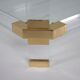 Charles Hollis Jones: Plexiglass & Brass coffee table