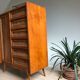 Wood and rattan chest of drawers