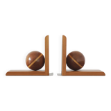Art Deco Wooden Bookends from Nassauer Kunstgewerbe, 1930s, Set of 2