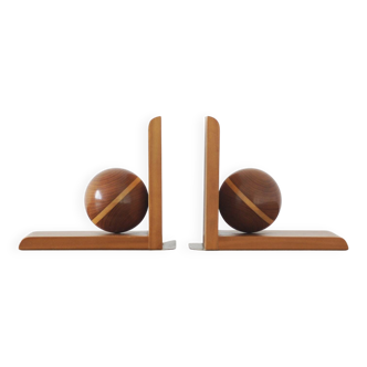 Art Deco Wooden Bookends from Nassauer Kunstgewerbe, 1930s, Set of 2