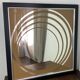 Grand miroir  Op Art, années 70,  Made in England