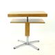 Functionalist Steel And Ash Wood Swivel Coffee Table, 1960s